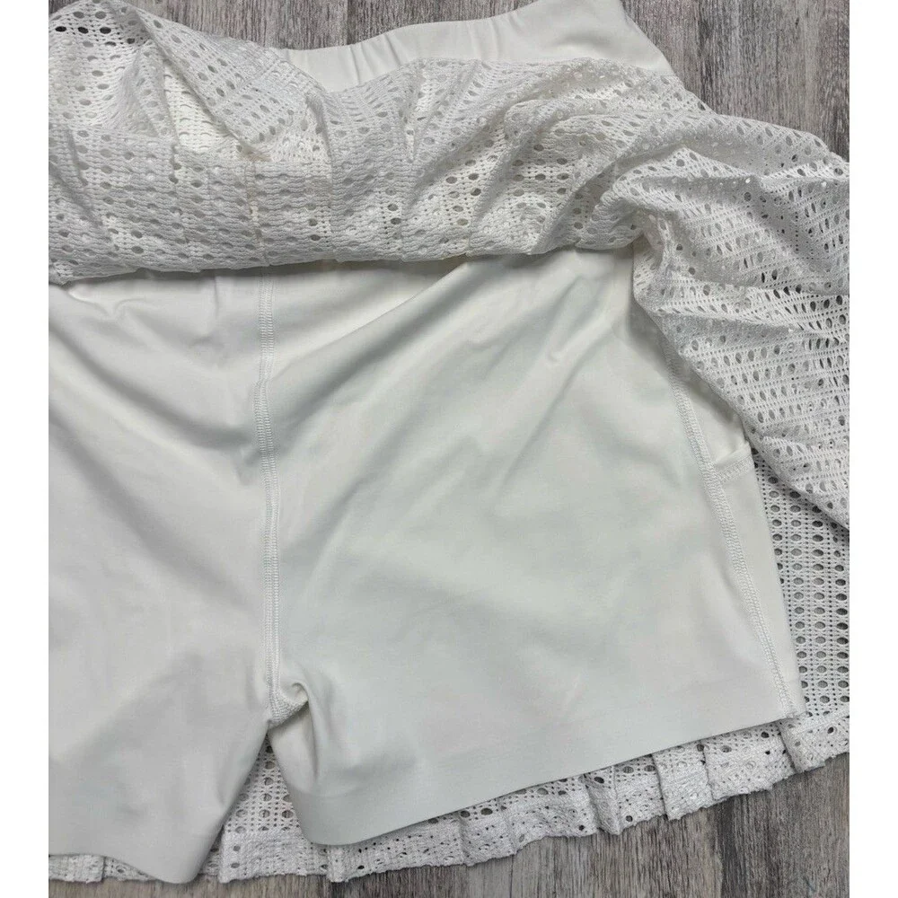 Tuckernuck White Cane Williams Tennis Skirt Eyelet Athletic XL Pickleball Golf